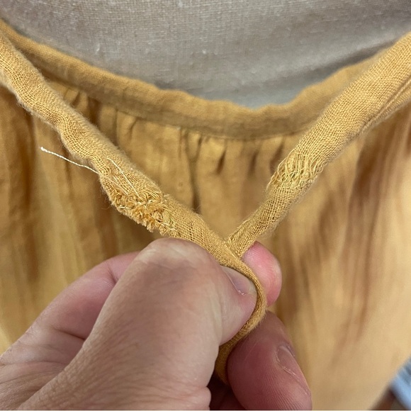 House of Harlow 1960 Mustard Yellow Halter Tie Hippie Boho Summer Maxi Dress S - Picture 10 of 13